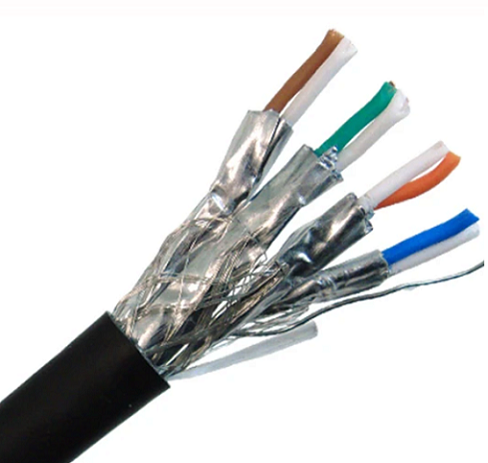 CAT7A Bulk Ethernet Cable, 10G Indoor / outdoor Dual Shielded Solid Copper S / FTP, 23 AWG 1000ft